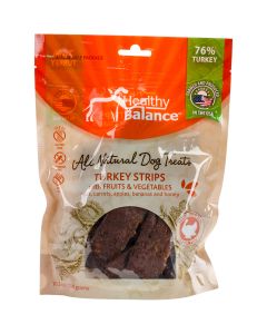 Ethical Pets Healthy Balance Dog Treats 10.5oz-Turkey Strips Fruit & Veggie