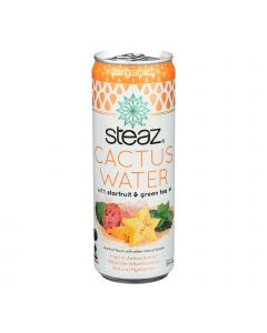 Steaz Cactus Water - Starfruit and Green Tea - Case of 12 - 12 oz.