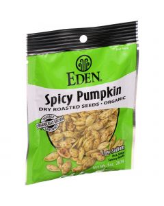 Eden Foods Organic Pumpkin Seeds - Dry Roasted - Spicy - 1 oz - Case of 12
