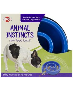 Ethical Pets Animal Instincts Slow Feed Bowl 10"-Blue