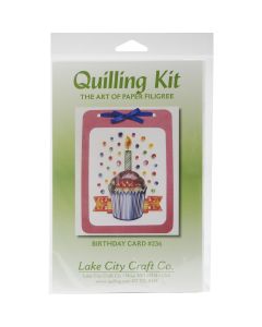 Lake City Craft Quilling Kit-Birthday Cupcake