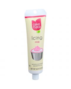 Cake Mate Decorating Icing - Pink - 4.25 oz - Case of 6