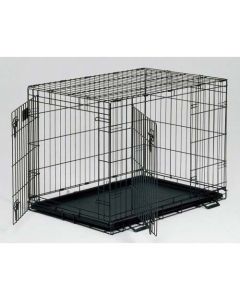 Midwest Life Stages Double Door Dog Crate Black 42" x 28" x 31"