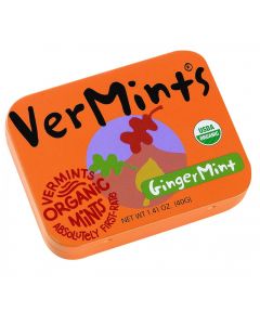 VerMints Breath Mints - All Natural - GingerMint - 1.41 oz - Case of 6