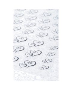 Darice Victoria Lynn Stickers 53/Pkg-Silver Double Heart