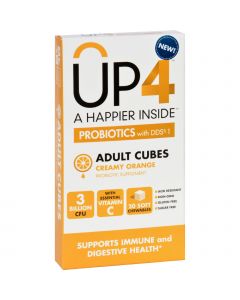 Up4 Probiotics Probiotic Supplement - Adult Cubes - Creamy Orange - 20 Chews - Case of 8