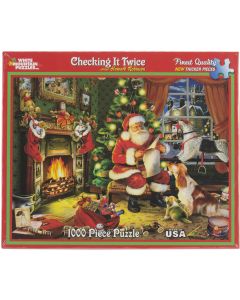 White Mountain Puzzles Jigsaw Puzzle 1000 Pieces 24"X30"-Checking It Twice