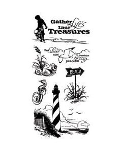 Inkadinkado Clear Stamps 4"X8"-Down By The Seaside