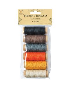Hemptique Hemp Thread Spools 2-Ply 59' 6/Pkg-Sunrise