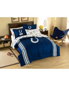 The Northwest Company Colts Twin/Full Chenille Embroidered Comforter Set (64x86) with 2 Shams (24x30) (NFL) - Colts Twin/Full Chenille Embroidered Comforter Set (64x86) with 2 Shams (24x30) (NFL)