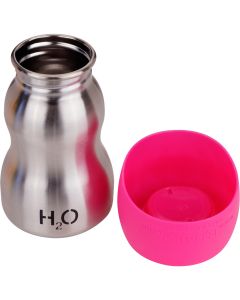 H2O4K9 Stainless Steel K9 Water Bottle 9.5oz-Pink Flamingo