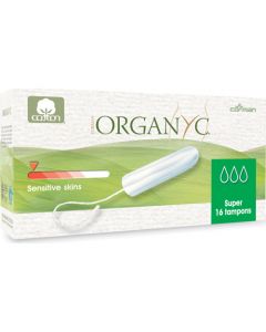 Organyc Tampons - 100 Percent Organic Cotton - Super - Non Applictr - 16 ct