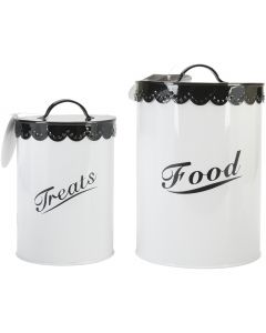Buddy's Line Food & Treat Canister Set -Black