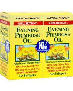 American Health Royal Brittany Evening Primrose Oil Twin Pack - 500 mg - 50+50 Softgels - American Health Royal Brittany Evening Primrose Oil Twin Pack - 500 mg - 50+50 Softgels