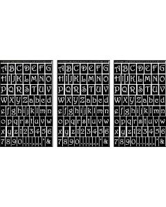 Armour Products Rub 'N' Etch Designer Stencils 5"X8" 3/Pkg-Gala Letters & Numbers