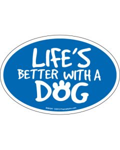 Prismatix Decal Cat & Dog Magnets-Life's Better With a Dog