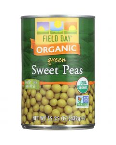 Field Day Sweet Peas - Organic - Green - 15 oz - case of 12