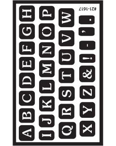 Armour Products Over 'N' Over Reusable Stencils 5"X8"-Full Alphabet