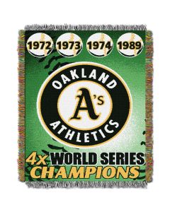 The Northwest Company Athletic A's CS  "Commemorative" 48x60 Tapestry Throw