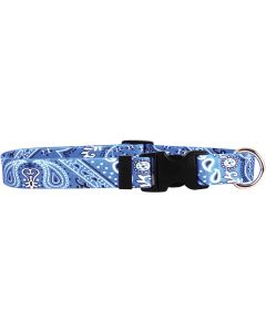 Yellow Dog Design Yellow Dog Collar Medium 14"-20"-Bandana Blue