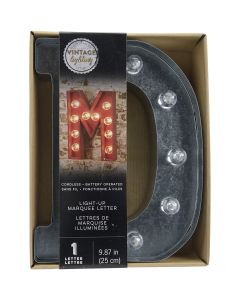 Darice Silver Metal Marquee Letter 9.875"-D