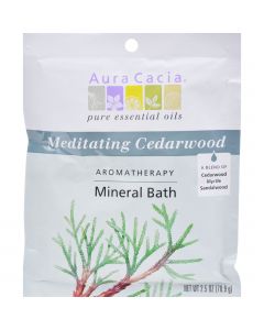 Aura Cacia Aromatherapy Mineral Bath Meditation - 2.5 oz - Case of 6