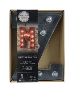 Darice Silver Metal Marquee Letter 9.875"-Z