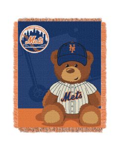 The Northwest Company Mets  Baby 36x46 Triple Woven Jacquard Throw - Field Bear Series