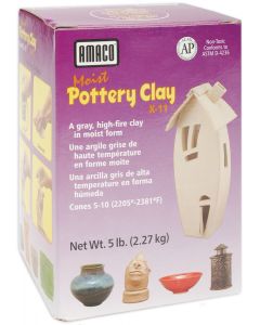 AMACO Moist Pottery Clay 5lb-Gray