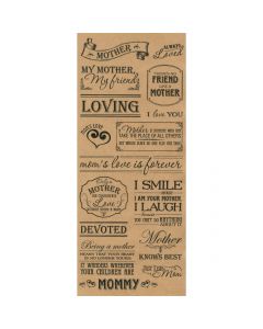 Multicraft Imports MultiCraft Kraft Sentiments Stickers -My Mother