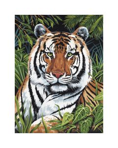 Royal Brush Junior Small Paint By Number Kit 8.75"X11.75"-Tiger In Hiding