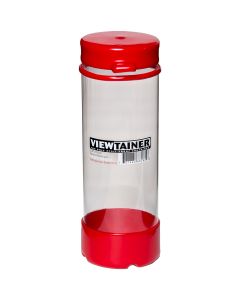 Viewtainer Tethered Cap Storage Container 2.75"X8"-Red