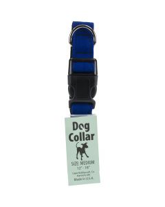 Cape Hobbycraft Medium Blue Dog Collar W/Welded D-Ring Buckle-Neck Size 12"X18", 1" Width