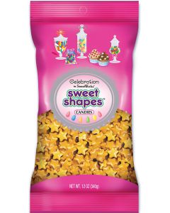 Celebrations By SweetWorks Sweet Shapes(TM) 12oz-Shimmer (TM) Gold Stars - Celebrations By SweetWorks Sweet Shapes(TM) 12oz-Shimmer (TM) Gold Stars