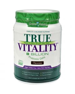 Green Foods True Vitality Plant Protein Shake with DHA Chocolate - 25.2 oz