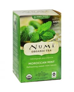 Numi Tea Numi Organic Tea Moroccan Mint - 18 Tea Bags - Case of 6
