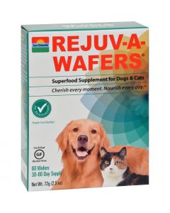 Sun Chlorella Rejuv-A-Wafers Superfood Supplement for Dogs and Cats - 60 Wafers