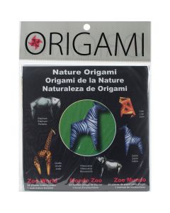 Yasutomo Fold 'Ems Origami Paper 6"X6" 24/Pkg-Zoo World, 5 Designs/4-5 Each