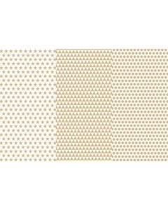 Deco Art Decoupage Paper Metallic 12"X16" 3/Pkg-Gold Basics