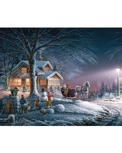 White Mountain Puzzles Jigsaw Puzzle Terry Redlin 1000 Pieces 24"X30"-Winter Wonderland