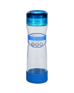 Full Circle Home Water Bottle - Travel - Glass - Hydrate Mate - Blueberry - 16 oz