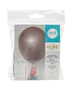 We R Memory Keepers We R DIY Party Oversized 36" Balloons 3/Pkg-Silver