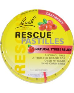 Bach Rescue Remedy Pastilles - Cranberry - 50 grm - Case of 12