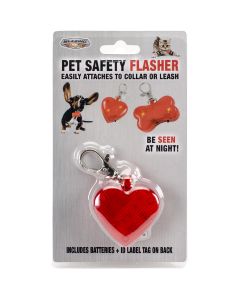 Blazing Ledz Pet Safety Flasher-Red Heart