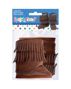 Fibre Craft Springfield Collection Fringe Boots-Brown