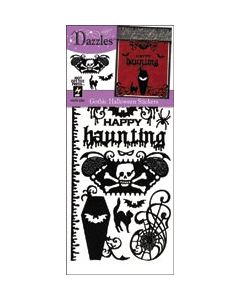 Hot Off The Press Dazzles Stickers-Gothic Halloween-Black
