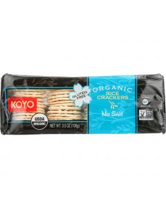 Koyo Rice Crackers - Organic - No Salt - 3.5 oz - case of 12