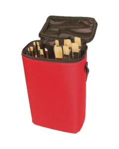 Bluefig Red Brush Stop With Zippered Top-8"X12"X5"