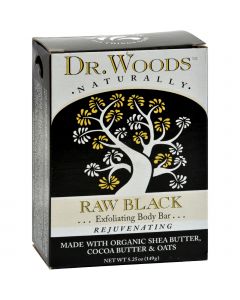 Dr. Woods Bar Soap Raw Black - 5.25 oz