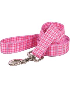 Yellow Dog Design Yellow Dog Lead .75"X60"-Preppy Plaid Pink